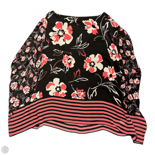 Top Short Sleeve By Calvin Klein In Floral Print, Size: L