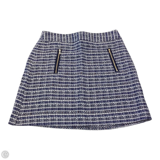 Skirt Mini & Short By Loft In Blue & White, Size: 6