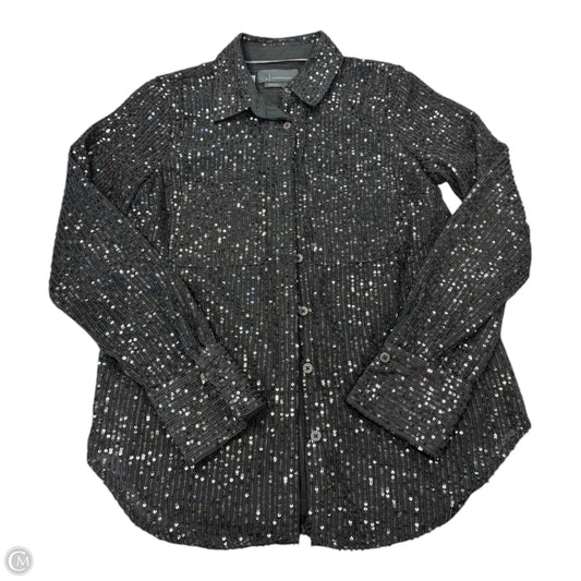 Top Long Sleeve By Anthropologie In Grey, Size: Xs