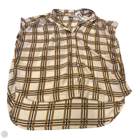 Top Short Sleeve By Loft In Brown, Size: M