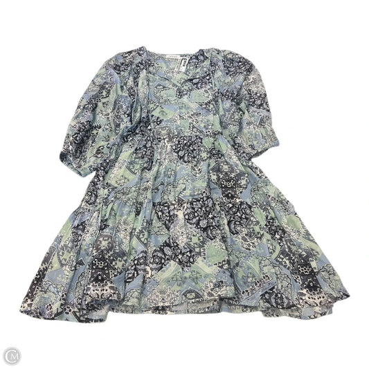 Dress Casual Short By Calvin Klein In Blue & Green, Size: 8