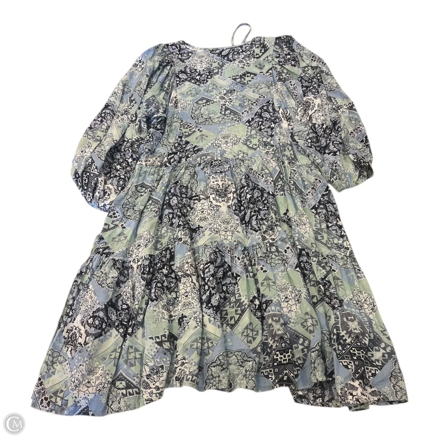 Dress Casual Short By Calvin Klein In Blue & Green, Size: 8