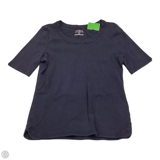 Top Short Sleeve Basic By Talbots In Navy, Size: Mp