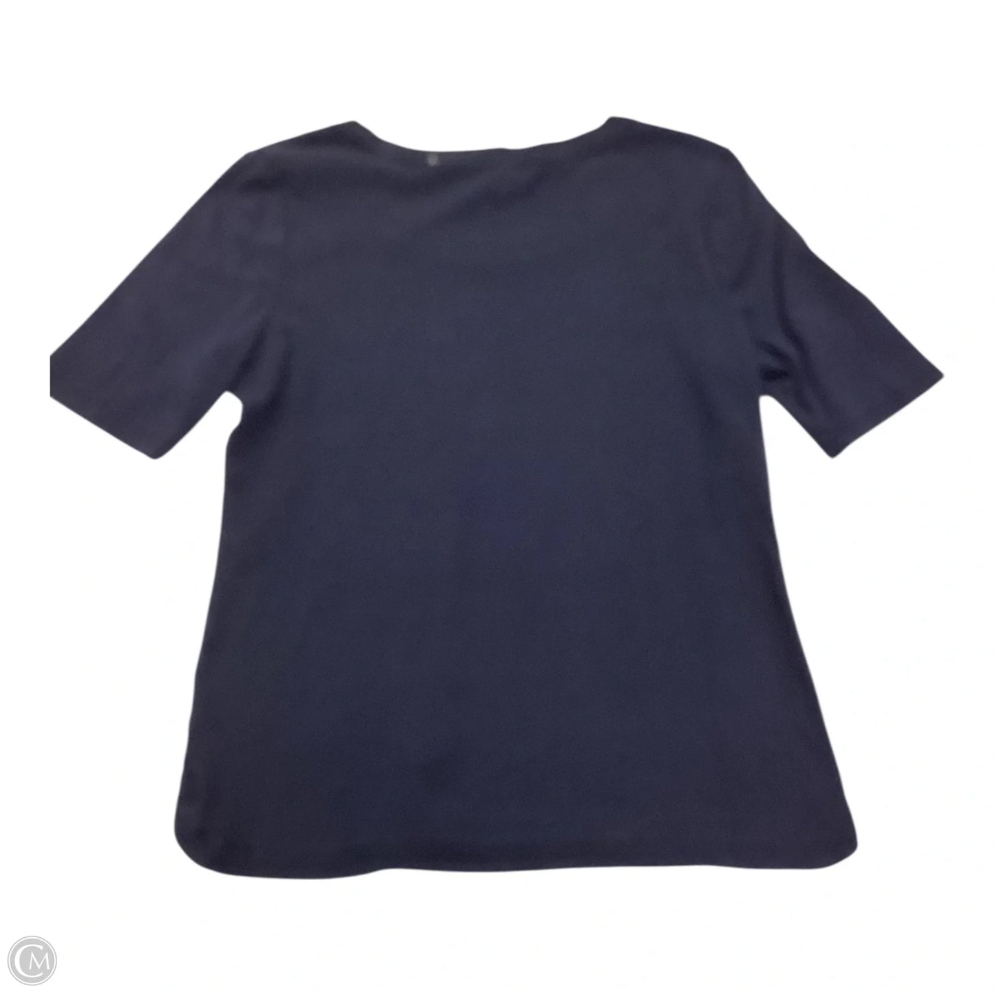 Top Short Sleeve Basic By Talbots In Navy, Size: Mp