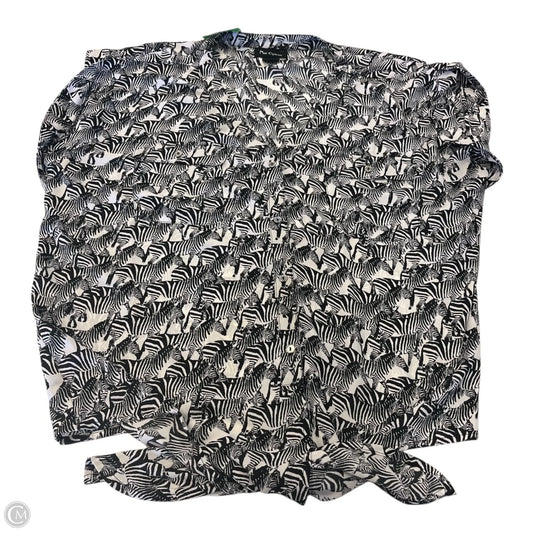 Top Short Sleeve By Nue Options In Black & White, Size: L