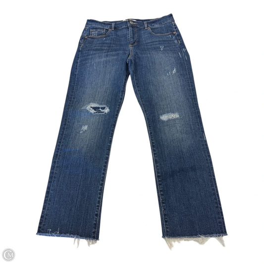 Jeans Skinny By Loft In Blue Denim, Size: 10