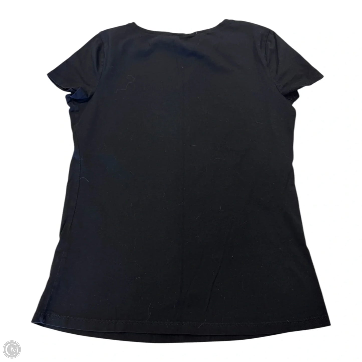 Top Short Sleeve Basic By Clothes Mentor In Black & Pink, Size: S