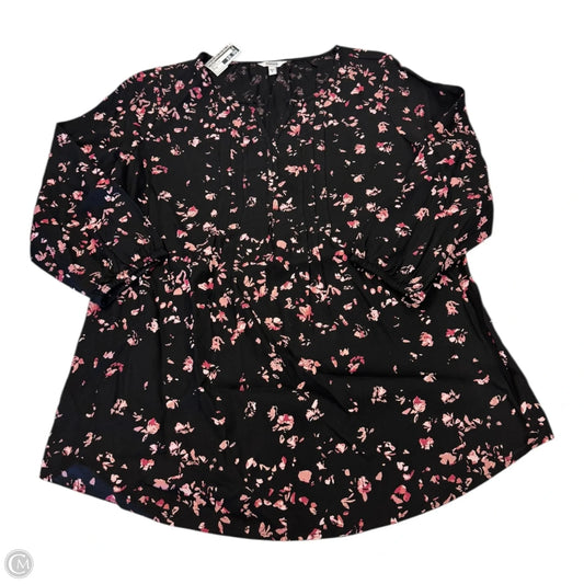 Top Long Sleeve By Sonoma In Black & Pink, Size: S