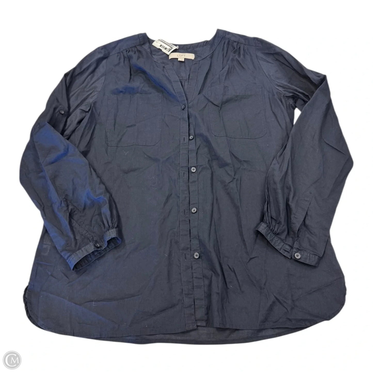 Top Long Sleeve By Loft In Navy, Size: L