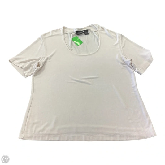 Top Short Sleeve By Chicos In White, Size: L