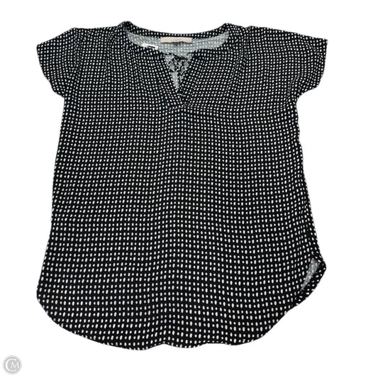 Top Short Sleeve By Loft In Polkadot Pattern, Size: Xxsp