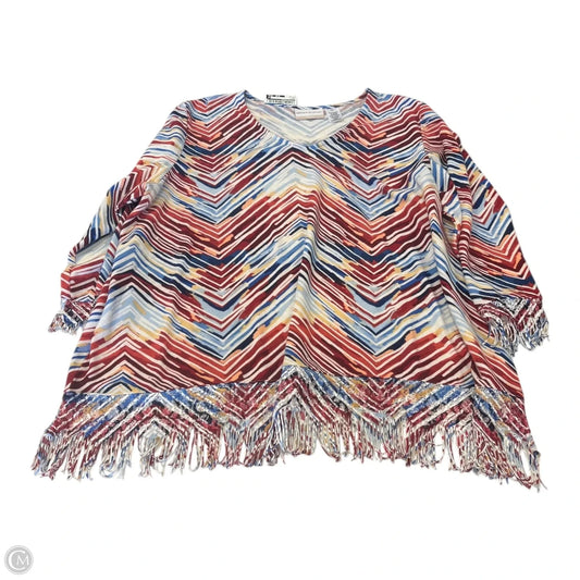 Top Long Sleeve By Alfred Dunner In Multi-colored, Size: 2x