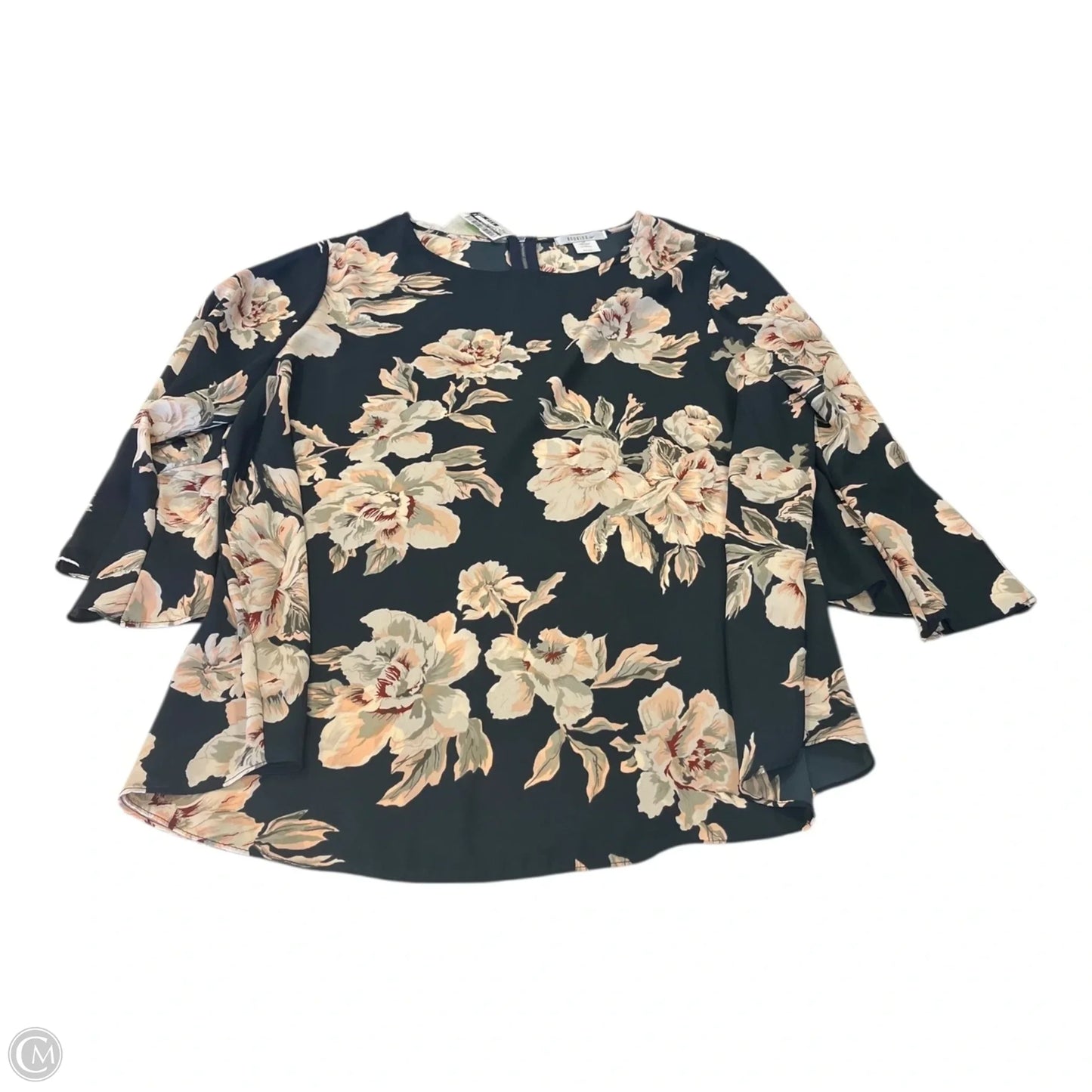 Top 3/4 Sleeve By Clothes Mentor In Floral Print, Size: 2x