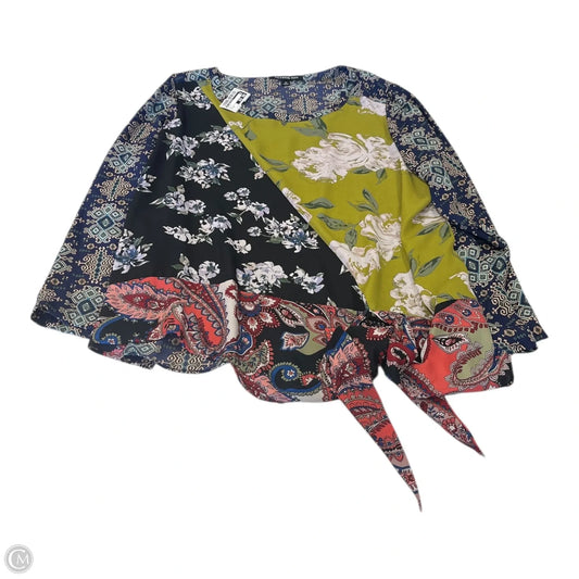 Top Long Sleeve By Zac And Rachel In Multi-colored, Size: 2x