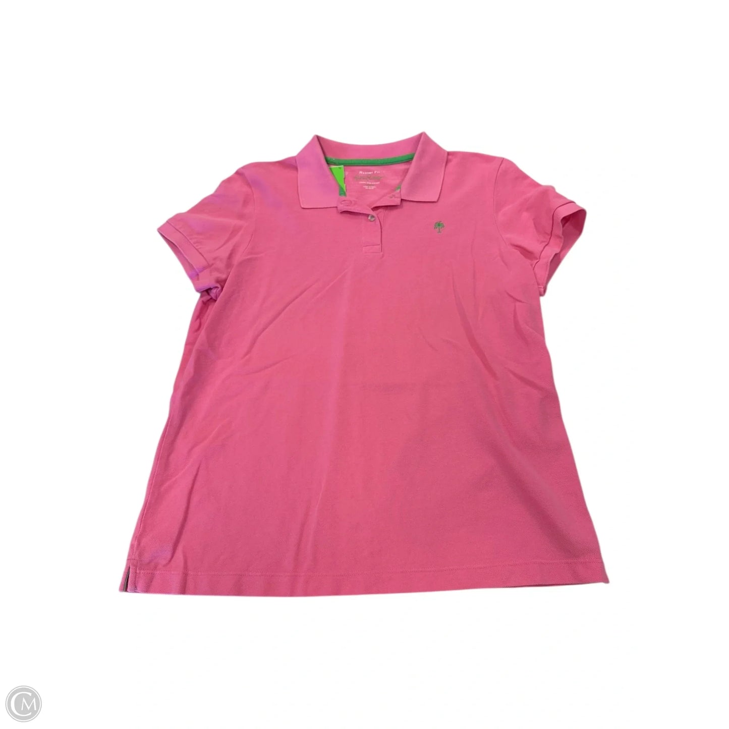 Top Short Sleeve Designer By Lilly Pulitzer In Pink, Size: L