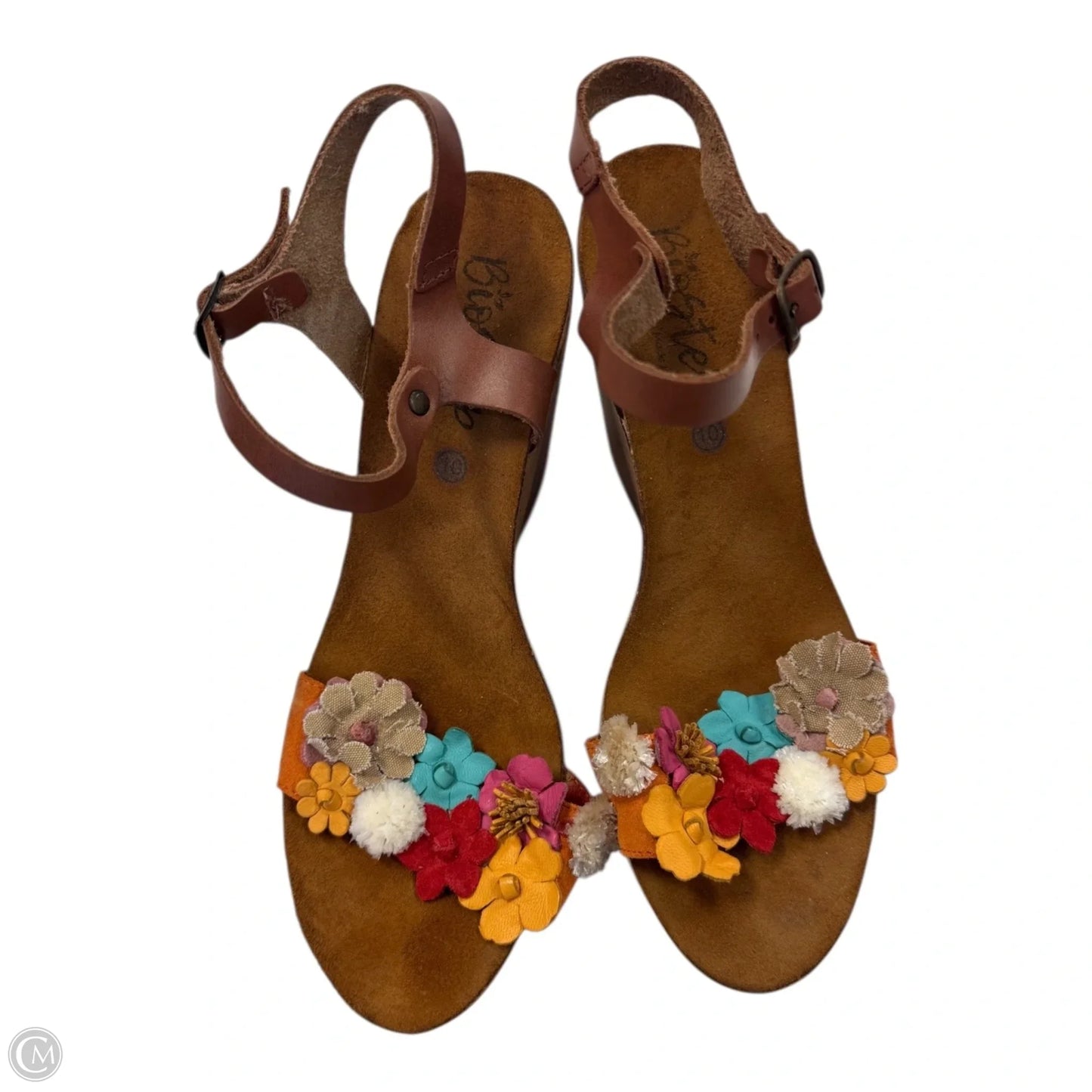 Shoes Heels Wedge By Clothes Mentor In Floral Print, Size: 10