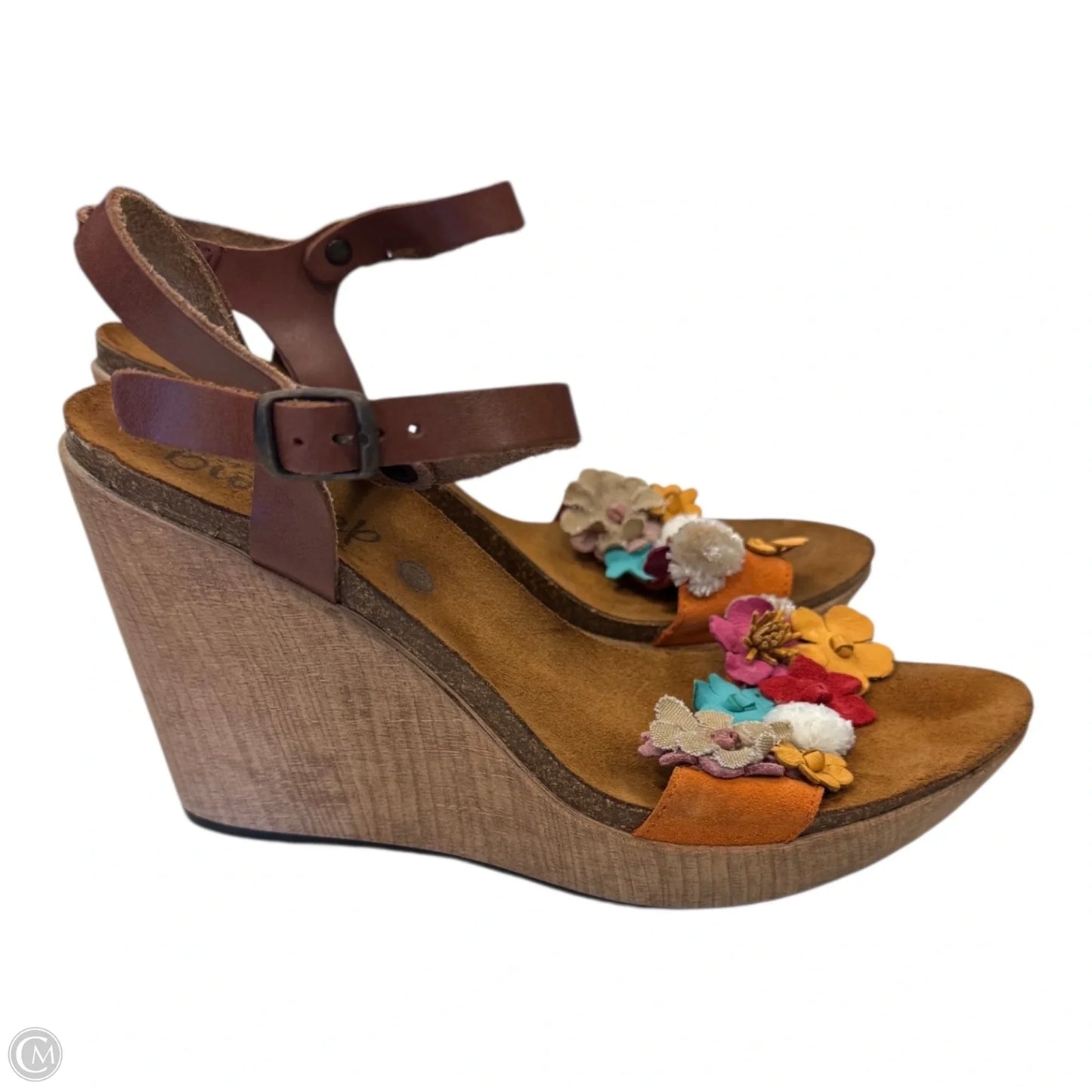 Shoes Heels Wedge By Clothes Mentor In Floral Print, Size: 10