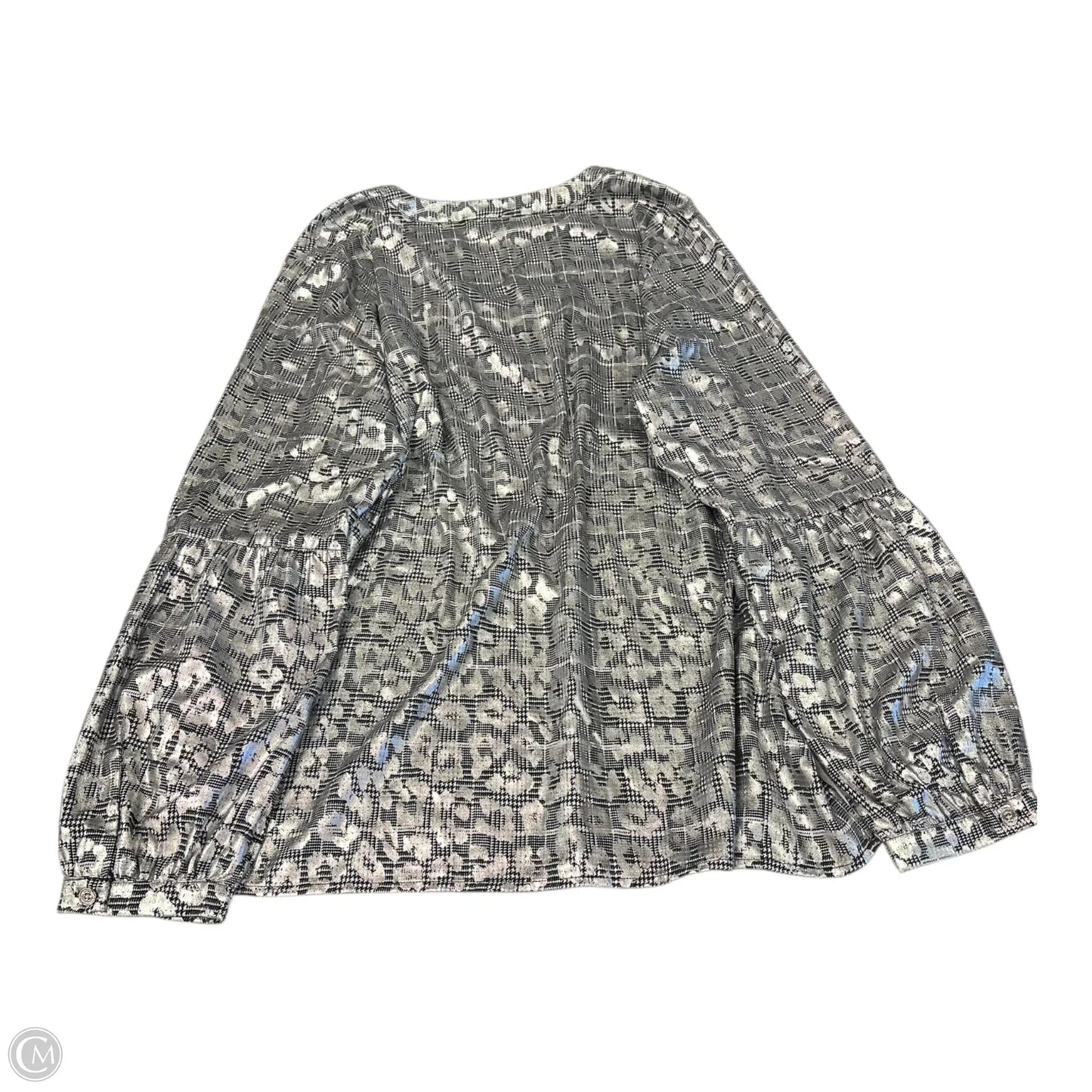 Top Long Sleeve By Michael By Michael Kors In Silver, Size: Xl