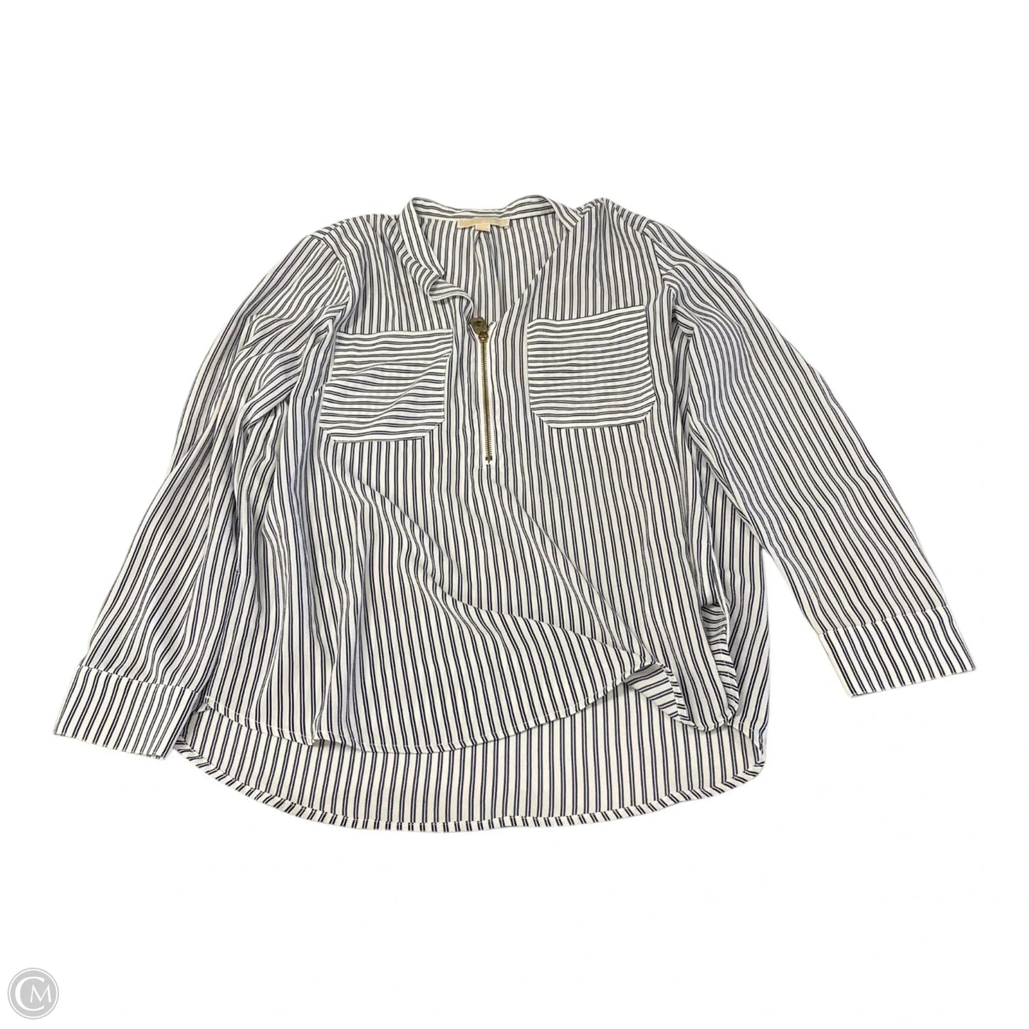 Top Long Sleeve By Michael By Michael Kors In Striped Pattern, Size: Xl