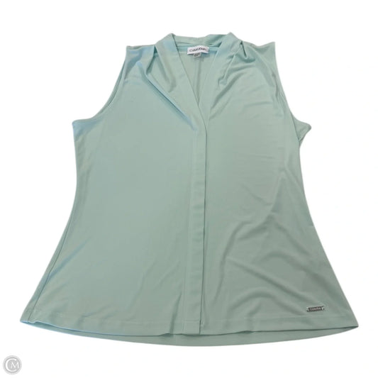 Top Sleeveless By Calvin Klein In Teal, Size: S