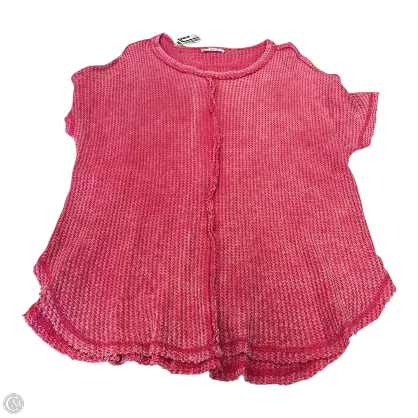 Top Short Sleeve By Zenana In Pink, Size: M