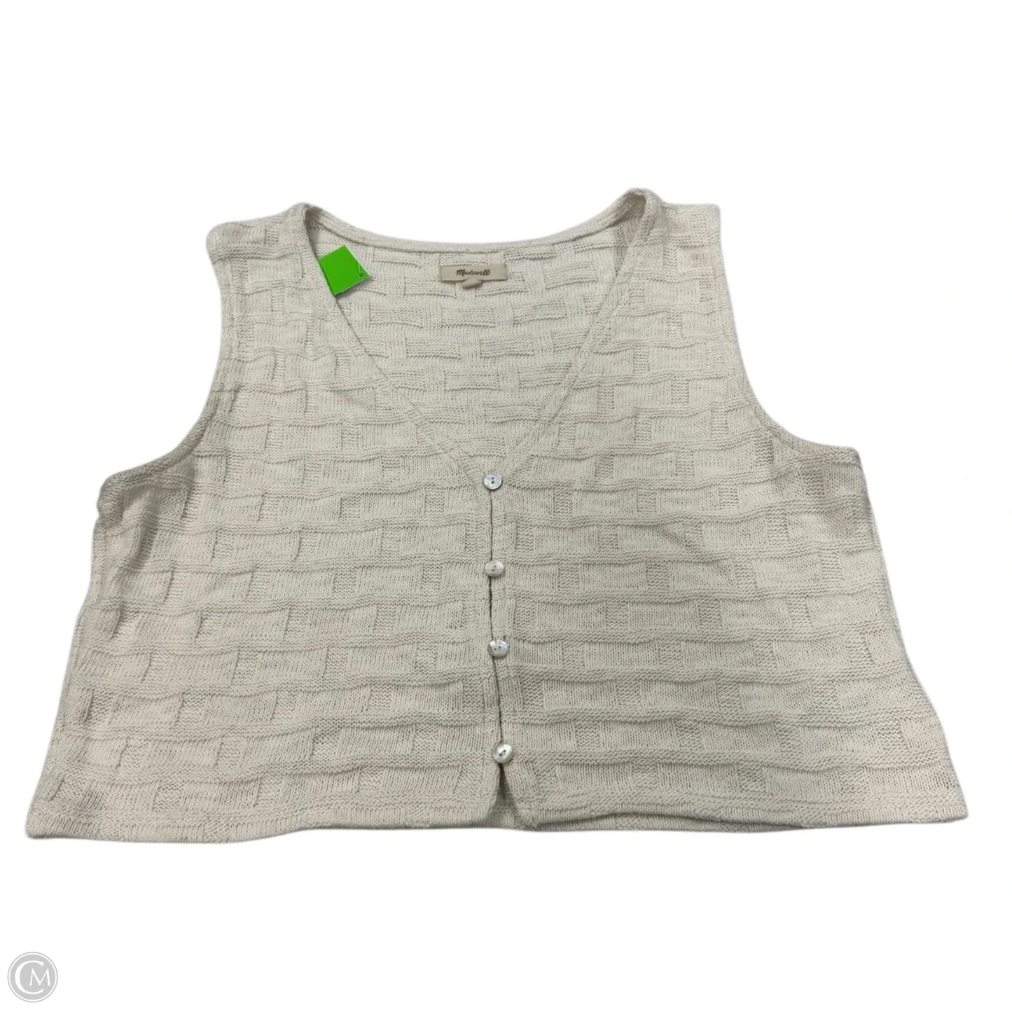 Top Sleeveless By Madewell In White, Size: L