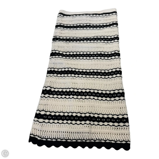 Skirt Maxi By Freshman In Black & White, Size: L