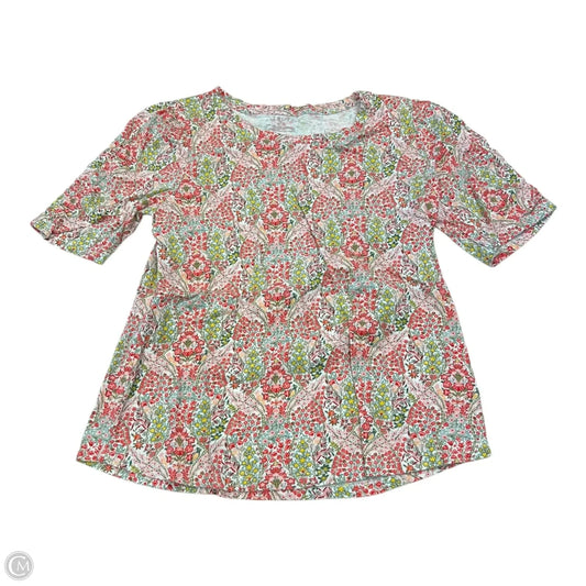 Top Short Sleeve By Talbots In Floral Print, Size: S