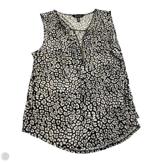 Top Sleeveless By Ellen Tracy In Black & Brown, Size: Xl