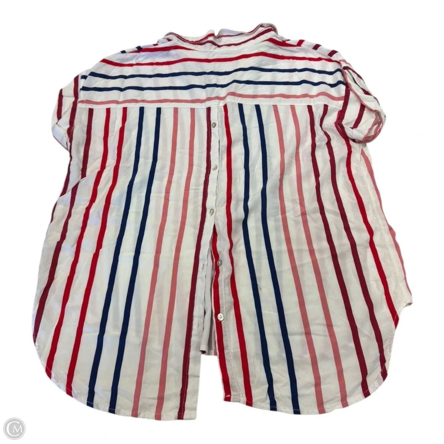 Top Short Sleeve By Alexander Jordan In Striped Pattern, Size: Xl