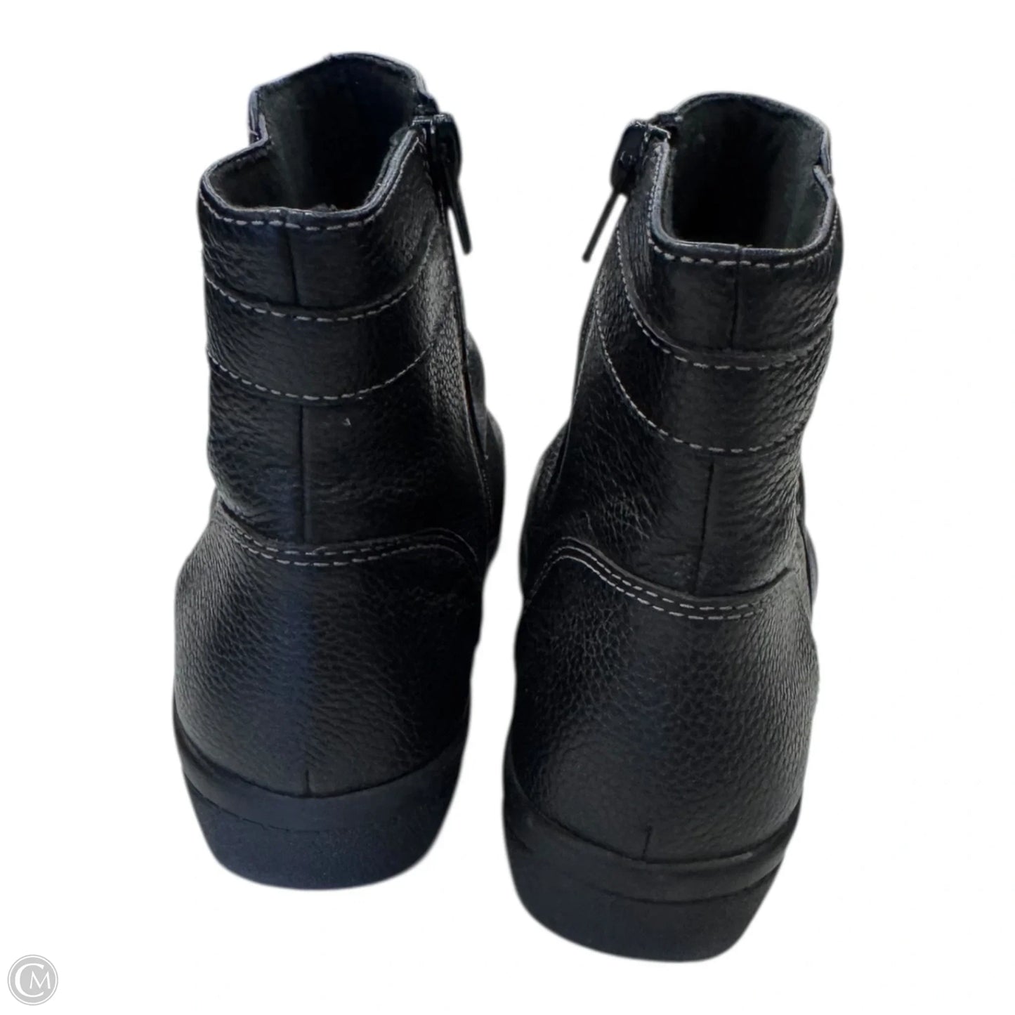 Boots Ankle Flats By Clarks In Black, Size: 6.5