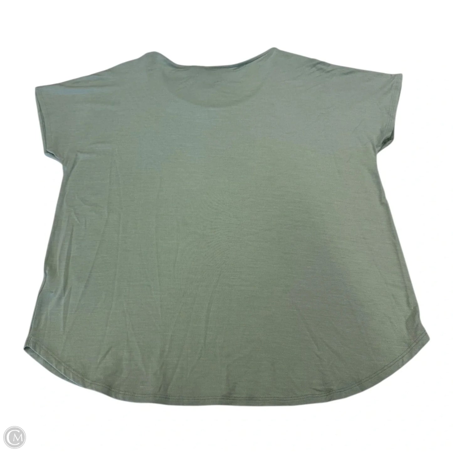 Top Short Sleeve Basic By Adrienne Vittadini In Green, Size: Xl