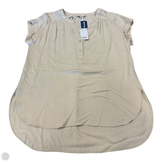 Top Short Sleeve By Rose And Olive In Cream, Size: L
