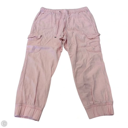 Pants Linen By St Johns Bay In Pink, Size: Xl