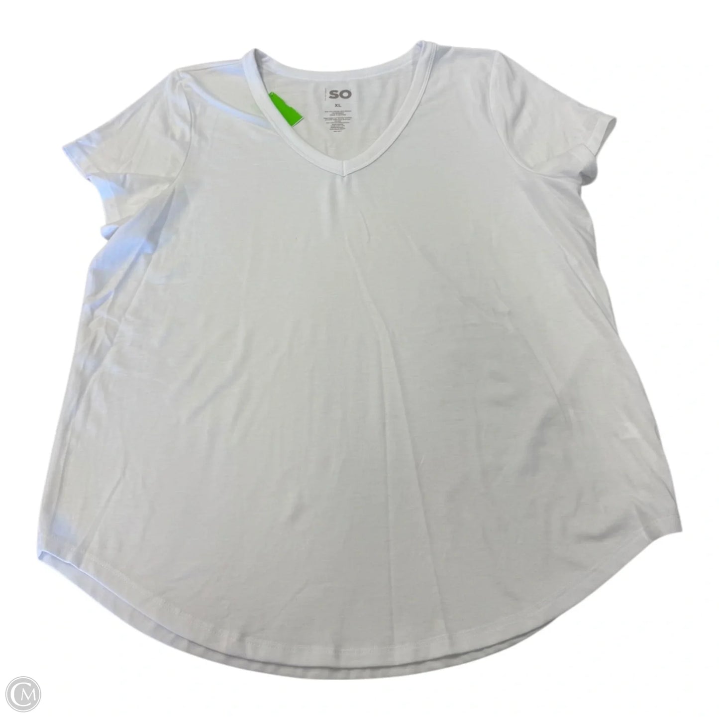 Top Short Sleeve Basic By So In White, Size: Xl