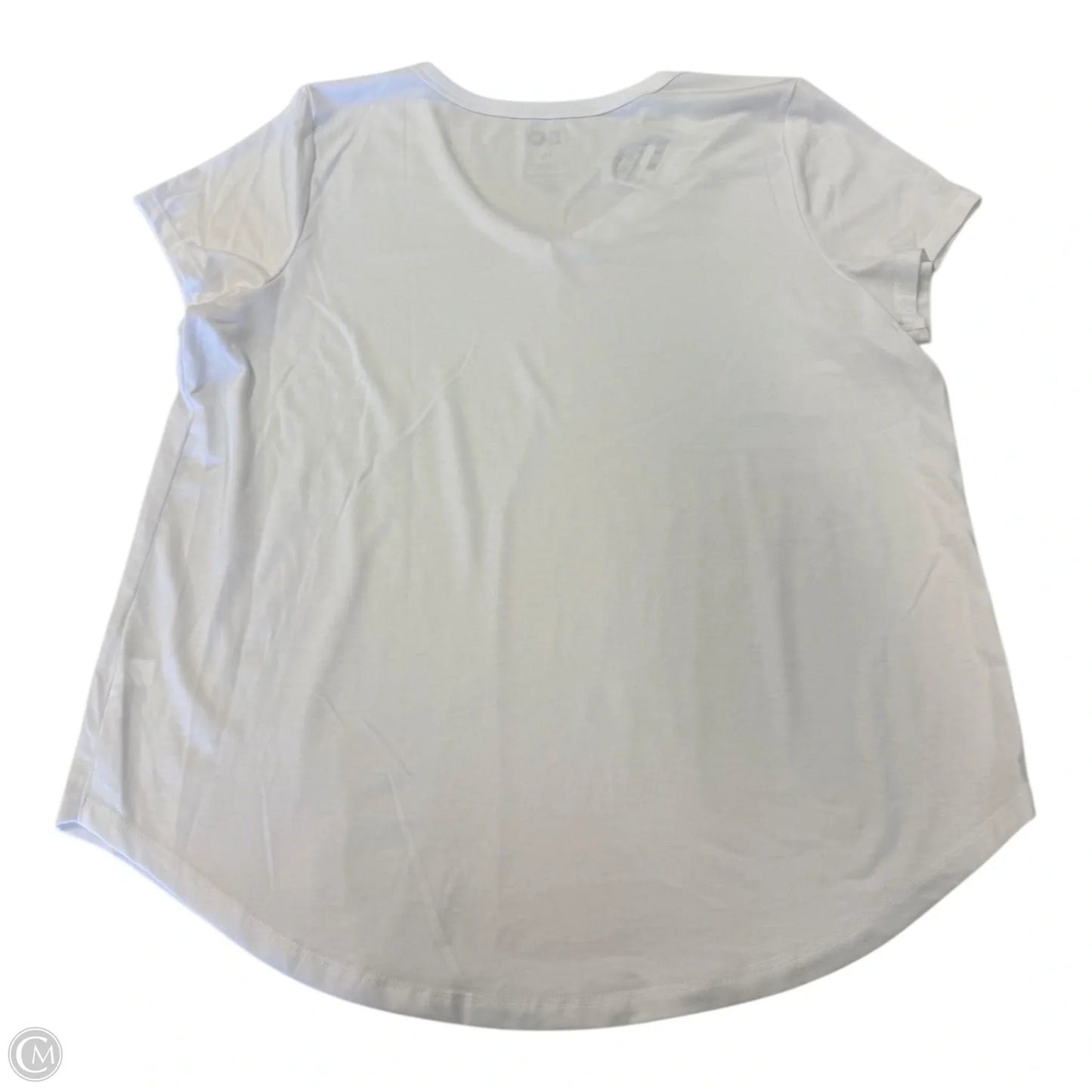 Top Short Sleeve Basic By So In White, Size: Xl