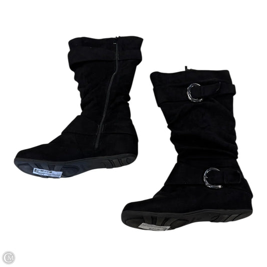 Boots Knee Flats By Clothes Mentor In Black, Size: 9