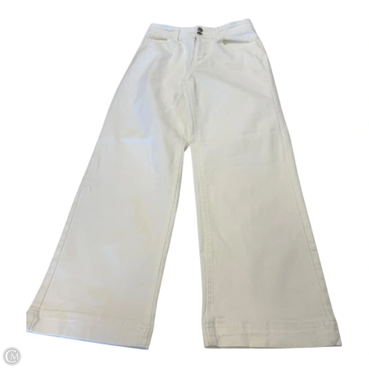 Pants Wide Leg By Oat In White Denim, Size: 6