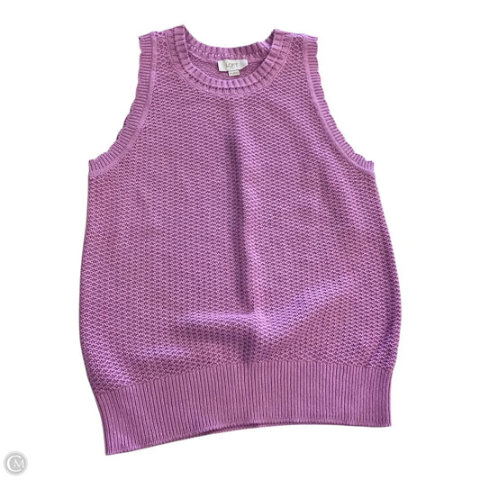Top Sleeveless By Loft In Purple, Size: M