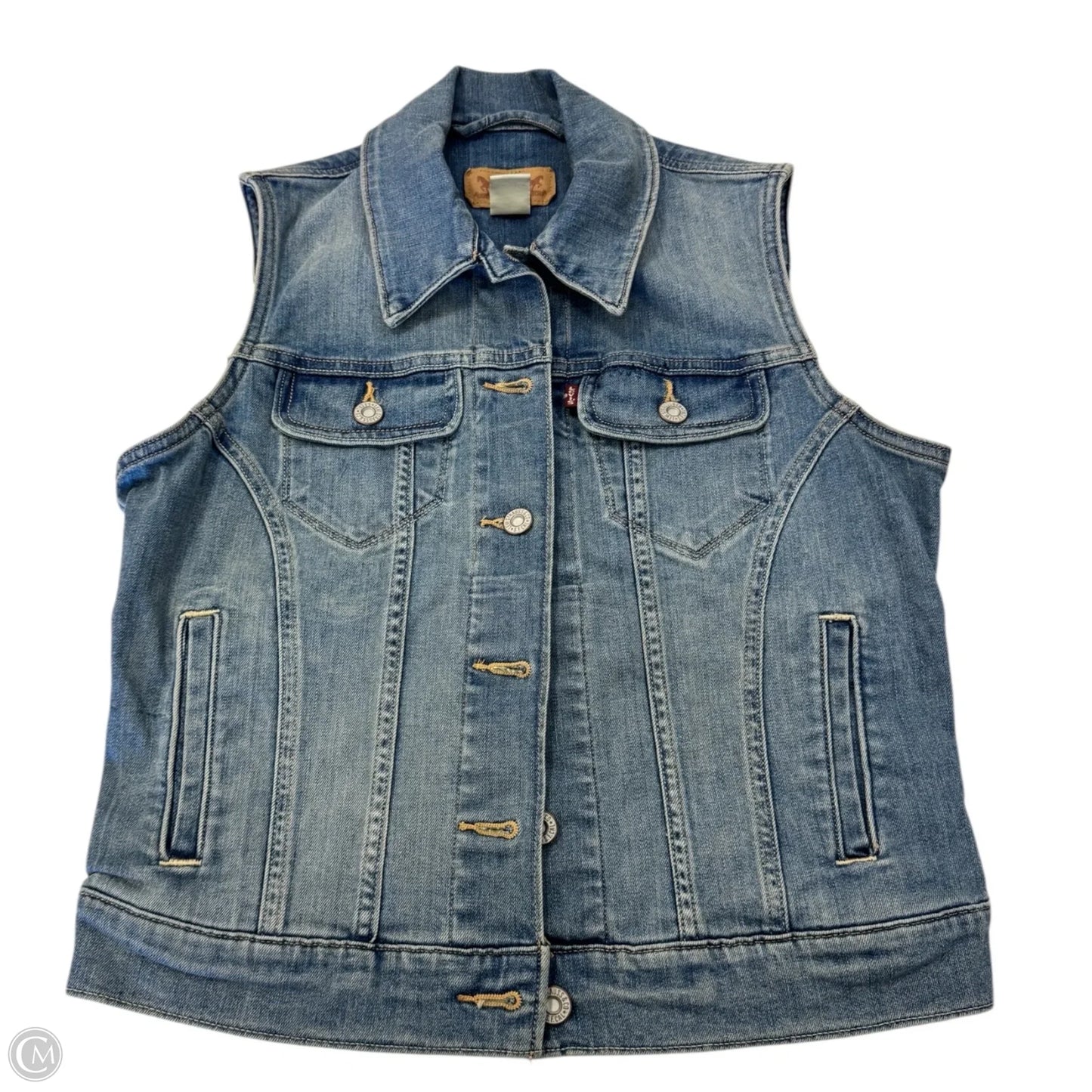 Vest Other By Levis In Blue Denim, Size: M