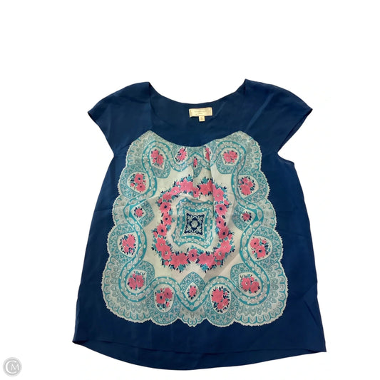 Top Short Sleeve By Moulinette Soeurs In Blue & White, Size: M