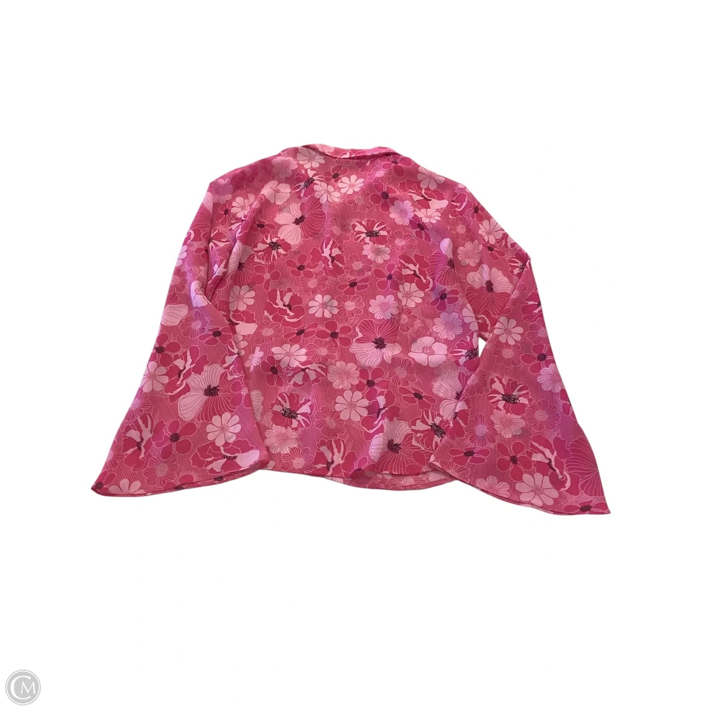 Top Long Sleeve By Apostrophe In Pink, Size: 14