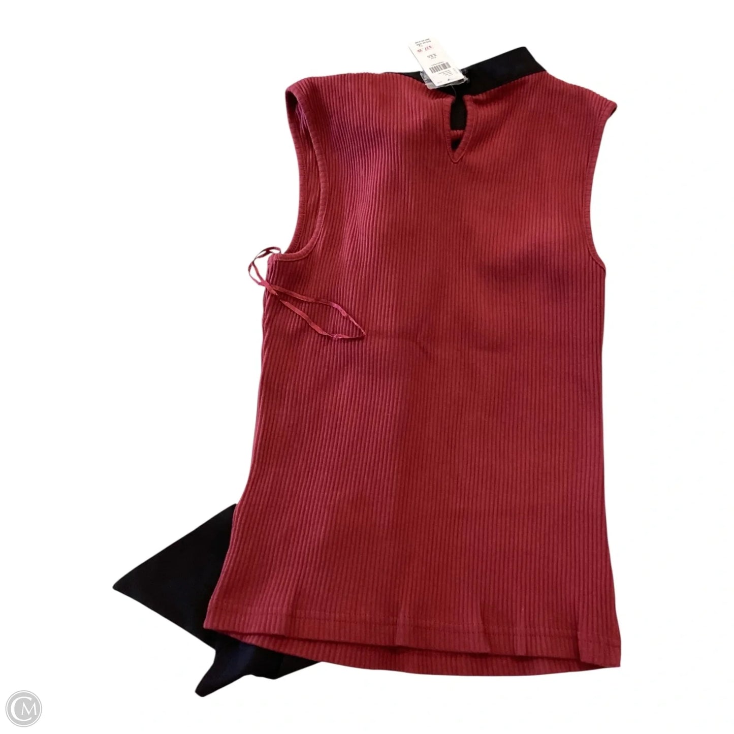 Top Sleeveless By Anthropologie In Black & Red, Size: Xxs