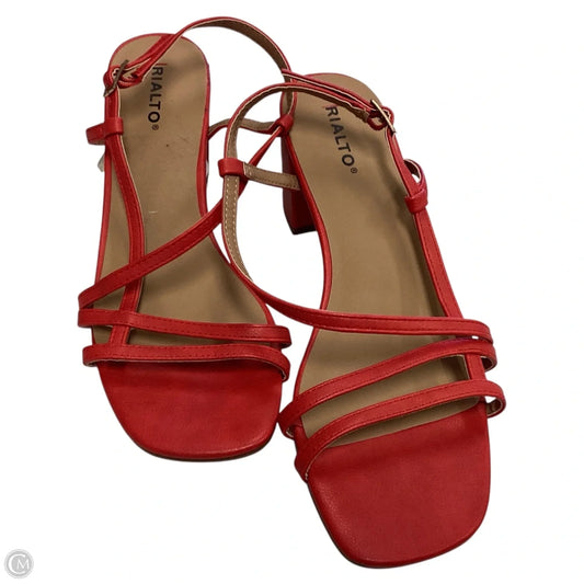 Shoes Heels Block By Rialto In Red, Size: 9.5