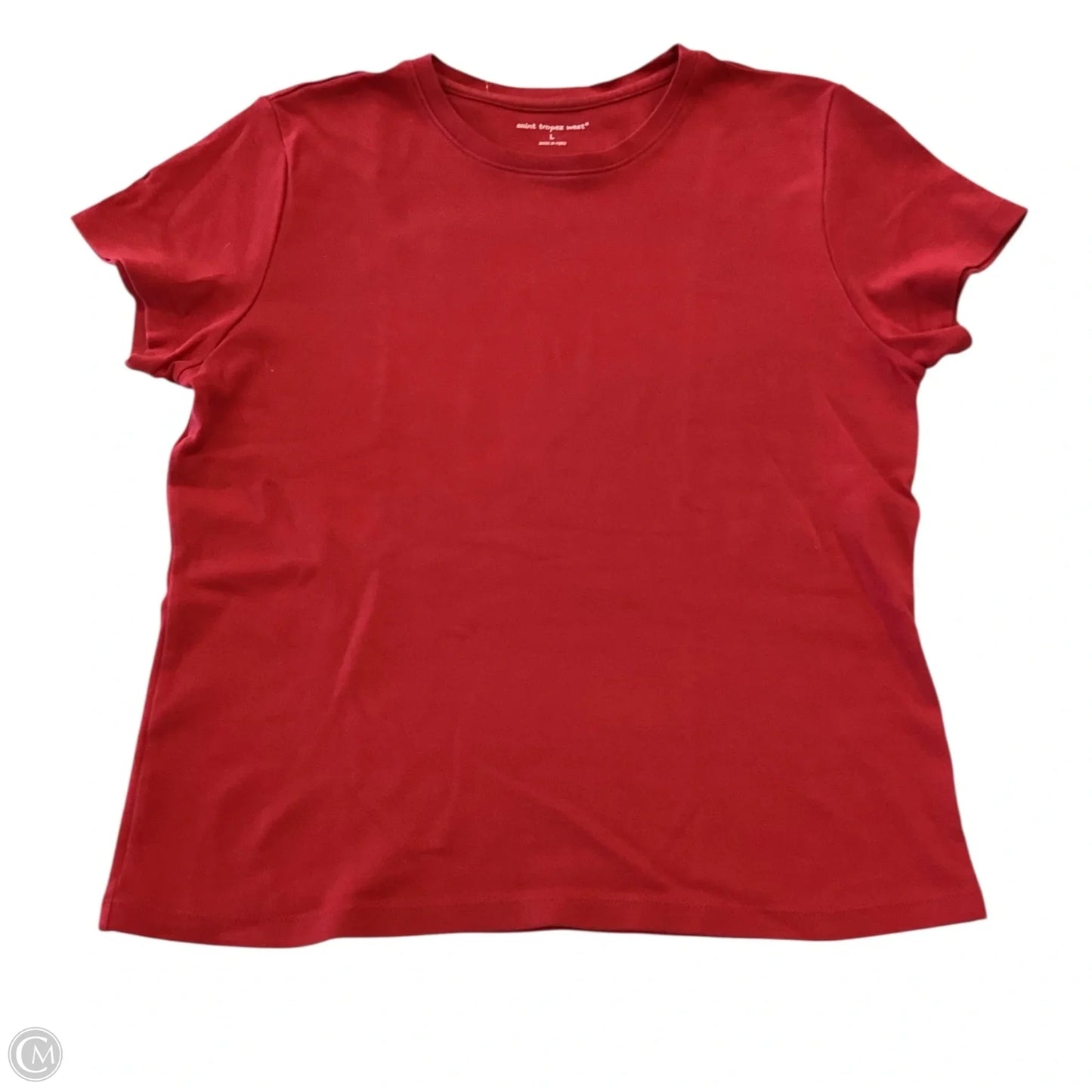 Top Short Sleeve Basic By Saint Tropez In Red, Size: L