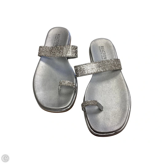 Sandals Flats By Kenneth Cole Reaction In Silver, Size: 5.5