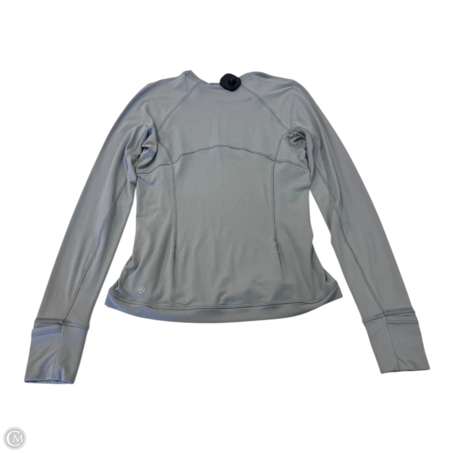 Athletic Top Long Sleeve Collar By Lululemon In Grey, Size: 6