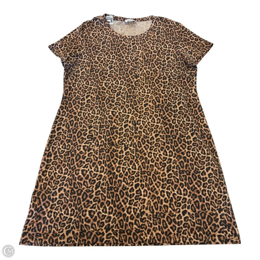 Dress Casual Short By Calvin Klein In Animal Print, Size: Xl