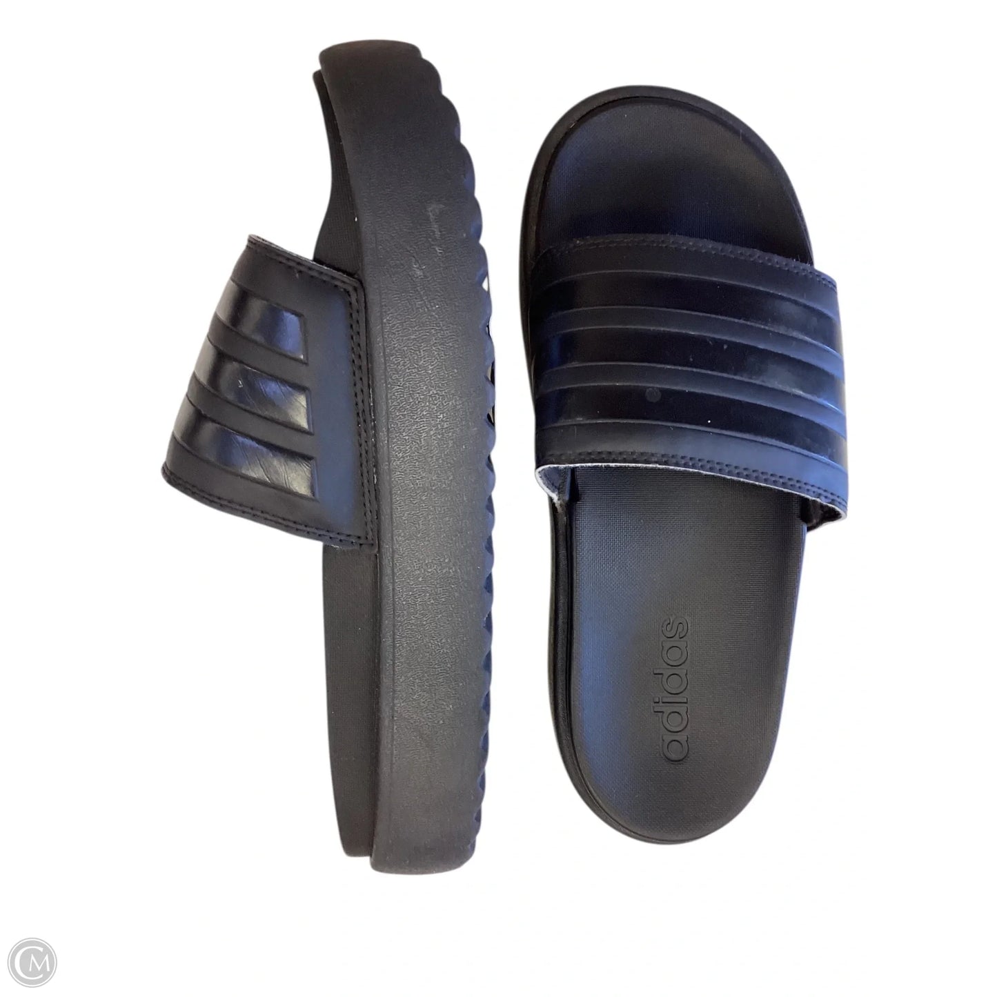 Sandals Heels Platform By Adidas In Black, Size: 8
