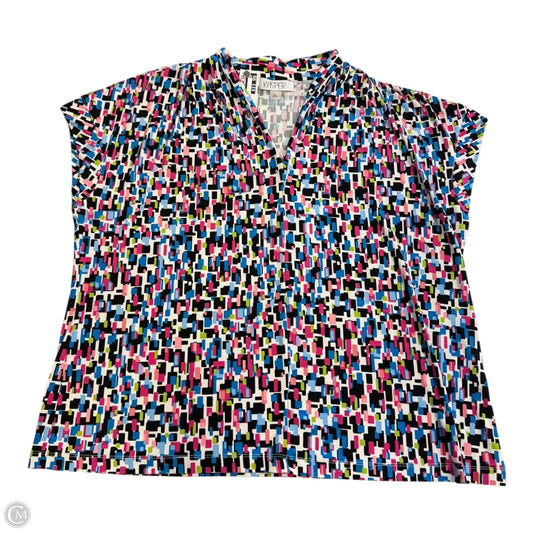 Top Short Sleeve By Kasper In Multi-colored, Size: 2x